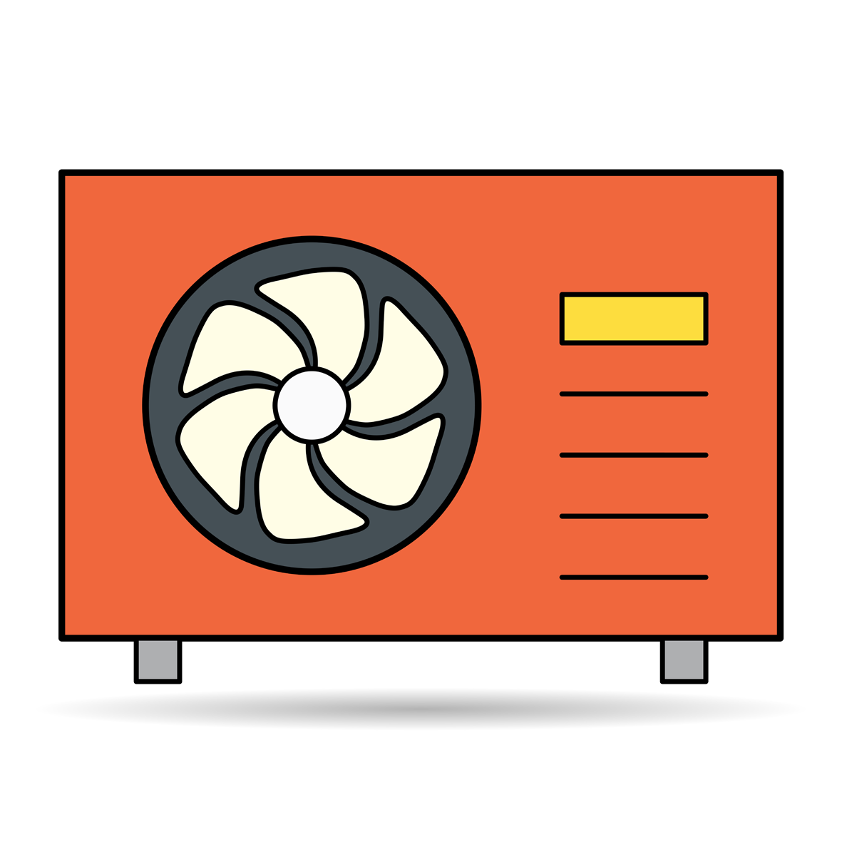 Picture of an air source heat pump