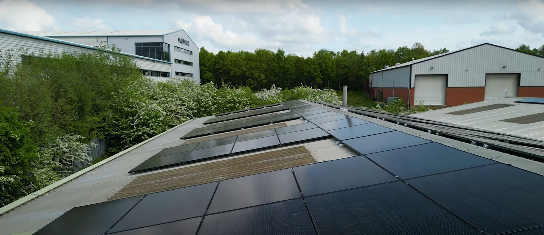 Solar panels
ontop of commercial building